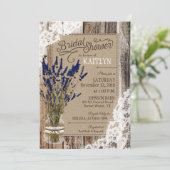 ラベンダーウッドレース素朴ブライダルシャワー 招待状 (スタンド正面)