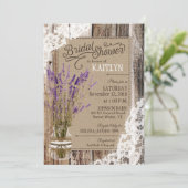ラベンダーウッドレース素朴ブライダルシャワー 招待状 (スタンド正面)