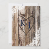 ラベンダーウッドレース素朴結婚ズ 招待状 (裏面)