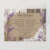 ラベンダーウッドレース詳細カード エンクロージャーカード (正面)