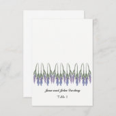 ラベンダーエスコートカード 招待状 (正面/裏面)