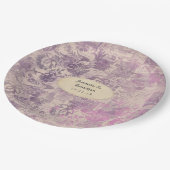 ラベンダーエフェメラダマスクウェディング ペーパープレート (アングル)