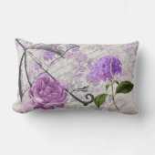 ラベンダーエフビクトリアンエメラフローラカントリーシック ランバークッション (正面)