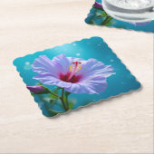 ラベンダーエレガンス：ハイビスカス開花 ペーパーコースター (アングル)