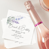 ラベンダーエレガントの水の色のブランチの泡立つシャワー スタンダードカクテルナプキン