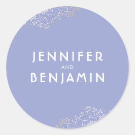 ラベンダーエレガントカラー赤ちゃんの息結婚の ラウンドシール