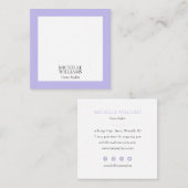 ラベンダーエレガントスクエアビジネスカード スクエア名刺 (正面/裏面)