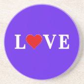 ラベンダーエレガントスタイリッシュ愛 コースター (正面)