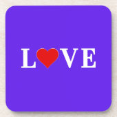 ラベンダーエレガントスタイリッシュ愛 コースター (正面)