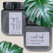 ラベンダーエレガントミニマルろうそく製品ラベル 長方形シール