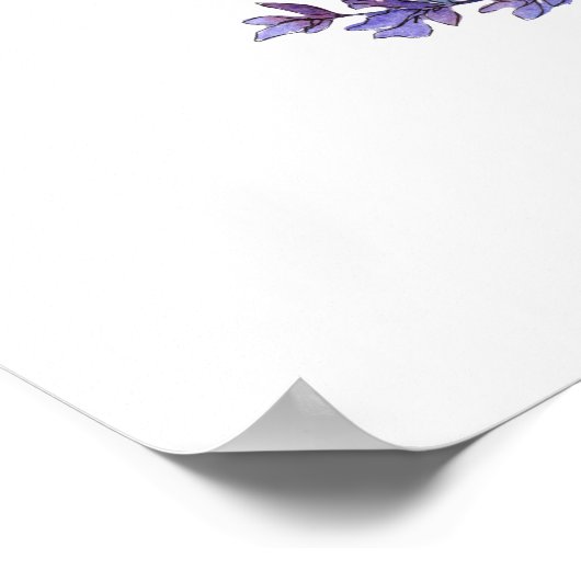 ラベンダーエレガント婚約パーティへようこそ ポスター (角)