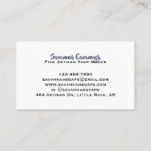 ラベンダーエレガント職人せっけんメーカー 名刺 (裏面)