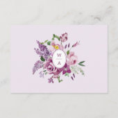 ラベンダーエレガント詳細カード エンクロージャーカード (裏面)