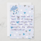 ラベンダーエレファントベビーシャワー招待状 招待状 (裏面)