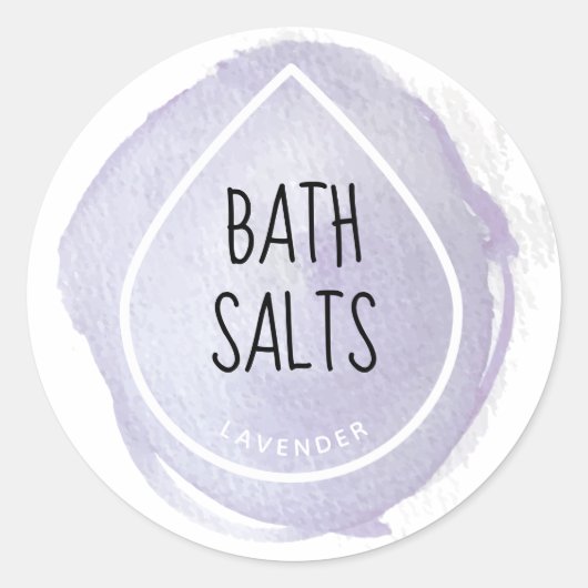 ラベンダーオイルドロップエッセンシャルオイルクラフトラベル ラウンドシール (正面)