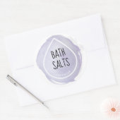 ラベンダーオイルドロップエッセンシャルオイルクラフトラベル ラウンドシール (封筒)