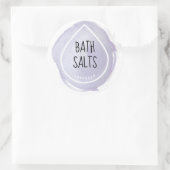 ラベンダーオイルドロップエッセンシャルオイルクラフトラベル ラウンドシール (バッグ)