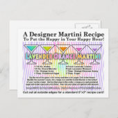ラベンダーオレンジマルティーニレシピハガキ ポストカード (正面/裏面)