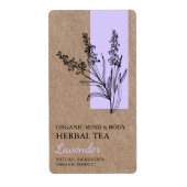 ラベンダーオーガニックハーブティーKraftビジネスラベル ラベル (正面)