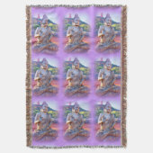 ラベンダーオーラブド スローブランケット (正面縦)