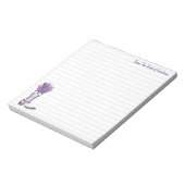 ラベンダーカウボーイパーソナライズされたブーツ ノートパッド (回転)