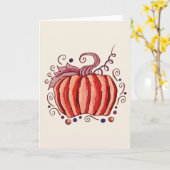 ラベンダーカボチャのグリーティングカード カード (黄色い花)