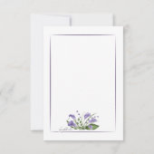 ラベンダーカラリリー悔やみや弔慰サンキューカード 出欠カード (裏面)