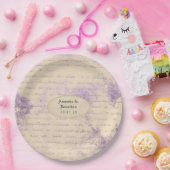 ラベンダーカラーをテーマにしたウェディング ペーパープレート (パーティー)