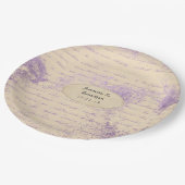 ラベンダーカラーテーマ結婚ズ ペーパープレート (アングル)