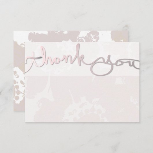 ラベンダーカラーフローラメモ サンキューカード (正面/裏面)