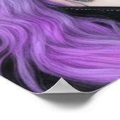 ラベンダーカラーペンシルファンタジーファインアート ポスター (角)