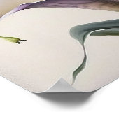 ラベンダーカラーリリリユリアフラワーアートプリントポスター ポスター (角)