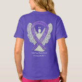 ラベンダーガン認識度リボンエンジェルアートシャツ Tシャツ (裏面)