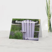 ラベンダーガーデンチェア写真リタイアメントカード カード (正面)