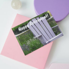 ラベンダーガーデンチェア写真リタイアメントカード カード