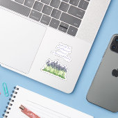 ラベンダーガーデンデザイン。励ましの節。 シール (ノートパソコンとiPhone)