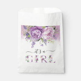 ラベンダーガーデンフラワーガールベビーシャワー フェイバーバッグ