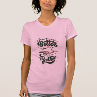 ラベンダーガールズTシャツ 一緒にいるのが一番 Tシャツ