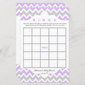ラベンダーガールビンゴ財布赤ちゃんシャワー2ゲームセット (正面/裏面)