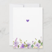 ラベンダーガール1st最初の誕生日エレファントパープル サンキューカード (裏面)