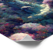 ラベンダーキャッスルファンタジーSci-Fiアートポスター ポスター (角)