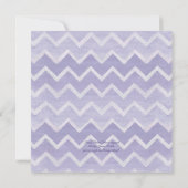 ラベンダーキュートベビーゾウリースフローラシェブロン 招待状 (裏面)