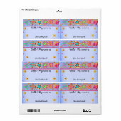 ラベンダーキルトブロックキルター名タグ ラベル (フルシート)