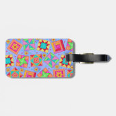 ラベンダーキルトブロック荷物又は裁縫機械ラベル ラゲッジタグ (裏面横)