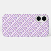 ラベンダーギリシャ鍵パターン Case-Mate iPhoneケース (裏面 (横))