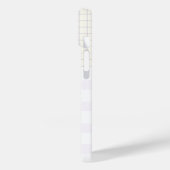 ラベンダーギンガムの美しいiPhone 16ケース Case-Mate iPhoneケース (裏面 / 左)