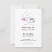 ラベンダーギンガムマザーズデイティーパーティー 招待状 (正面)