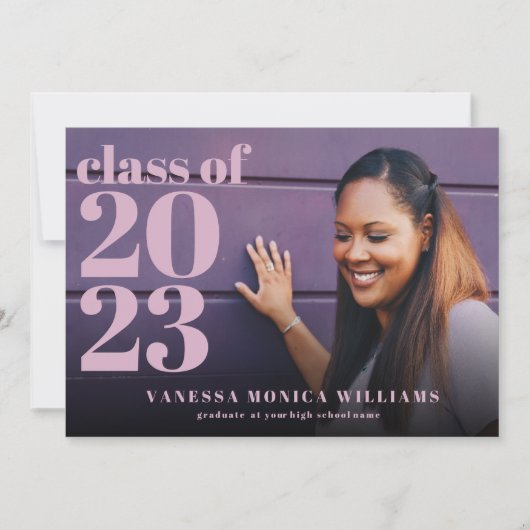 ラベンダークラス2022写真卒業発表 案内状 (正面)