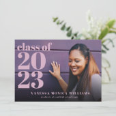 ラベンダークラス2022写真卒業発表 案内状 (スタンド正面)