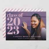 ラベンダークラス2022写真卒業発表 案内状 (正面/裏面)